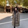 Over the Knee Hooded Down Cotton-padded Clothes for Women's Winter New Loose Cotton-padded Clothes Jacket Thickened Warm Cotton-padded Jacket