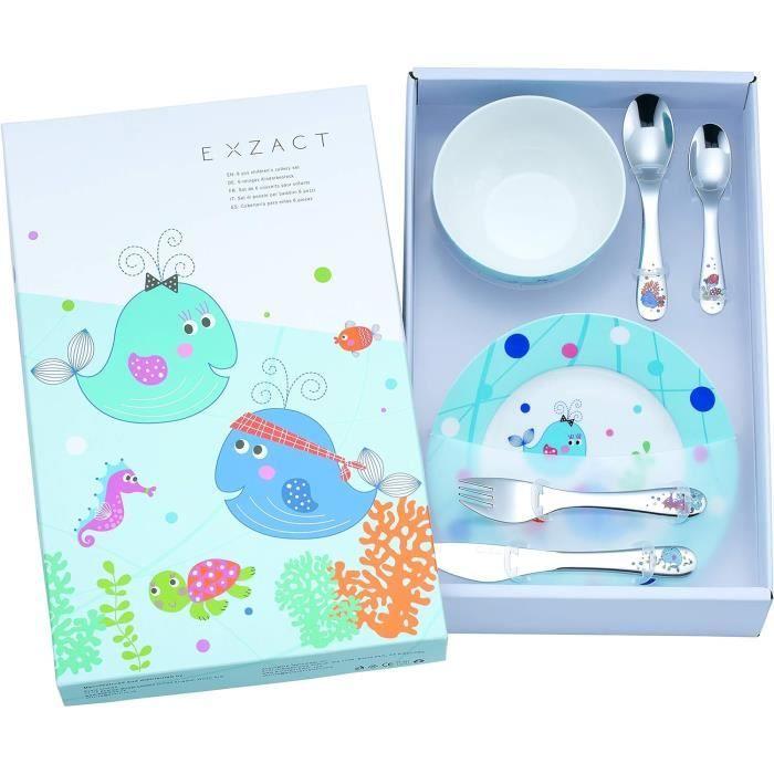 Ensemble de coutellerie - EXZACT - 6 PCS - Acier Inoxydable - Pour Enfants - Compatible Lave-Vaisselle