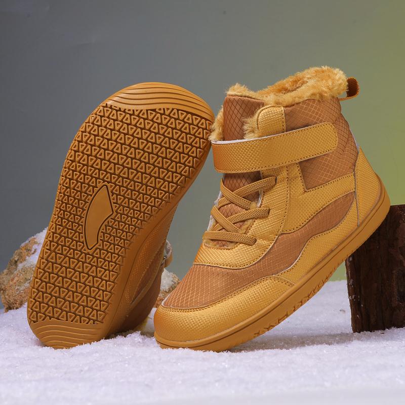 New Wide Barefoot Kids Snow Boots Winter Warm Boots for Girls Outdoor Walking Non-slip Children's Shoes Girl Boy Shoes Sneakers