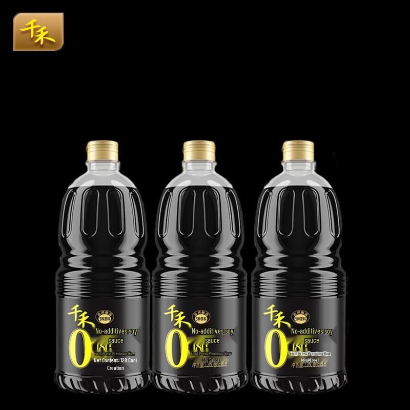 Qianhe Zero Additive 180-Day Light Soy Sauce 3 x 1.28L