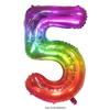 Balon Folie Număr Jelly Gradient Curcubeu de 40 de Inchi pentru Decorațiuni de Ziua de Naștere