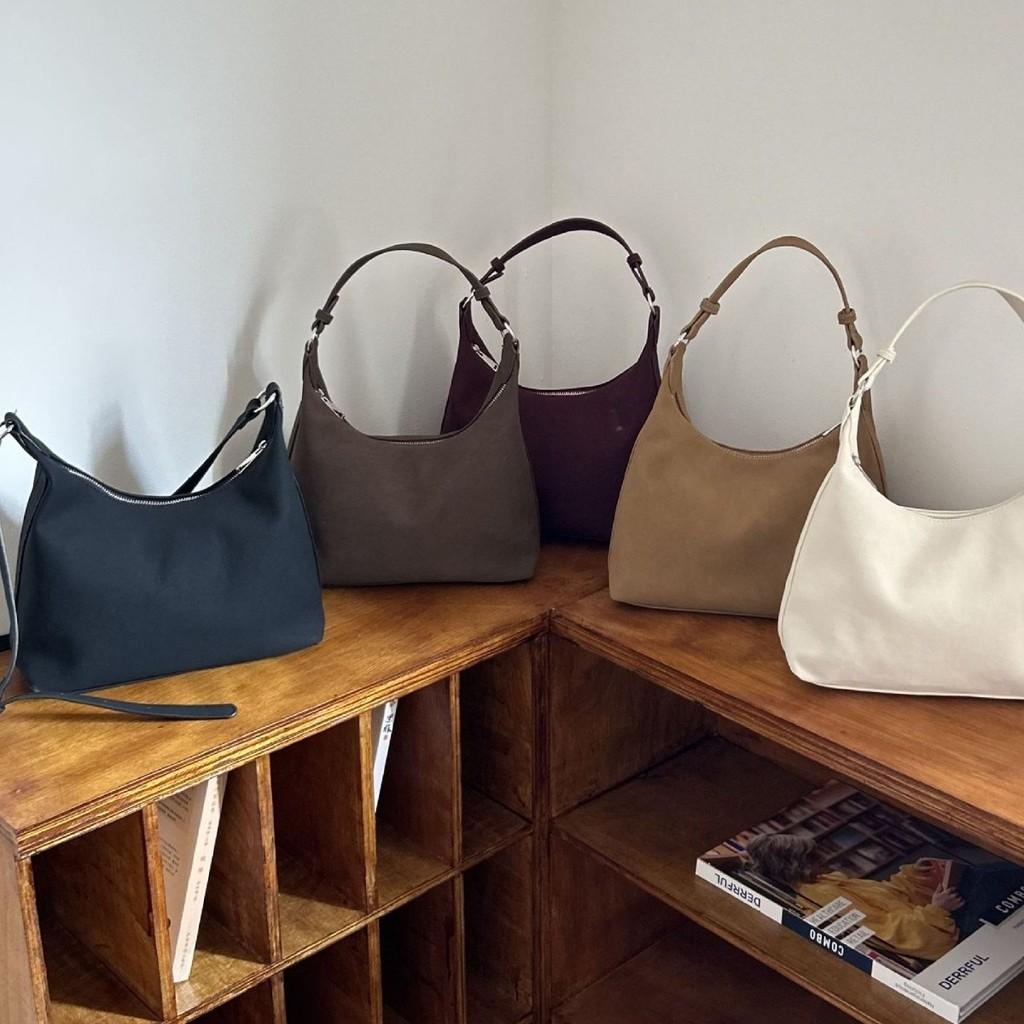 Ielgy Soft Leather Large-Capacity Portable Underarm Bag Casual Lazy Commuter Fashionable One-Shoulder Diagonal Bag