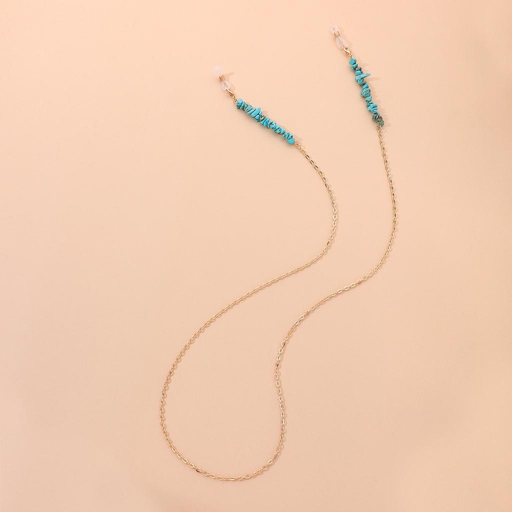 Europe, America, fashion and simple temperament popular turquoise glasses chain, personalized versatile metal glasses accessories