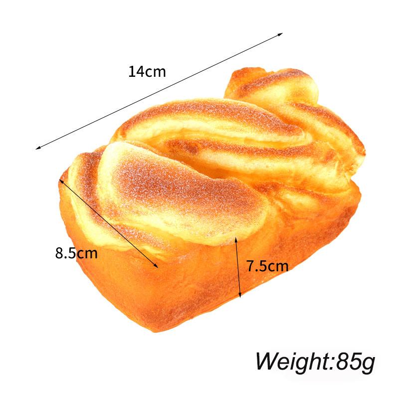 Искусственный Хлеб Симуляция ПУ Модель Хлеба Французский Мягкий Квадратный Поддельный Хлеб Торт Продуктовый Магазин Шкаф Дисплей Декор Реквизит 14cm