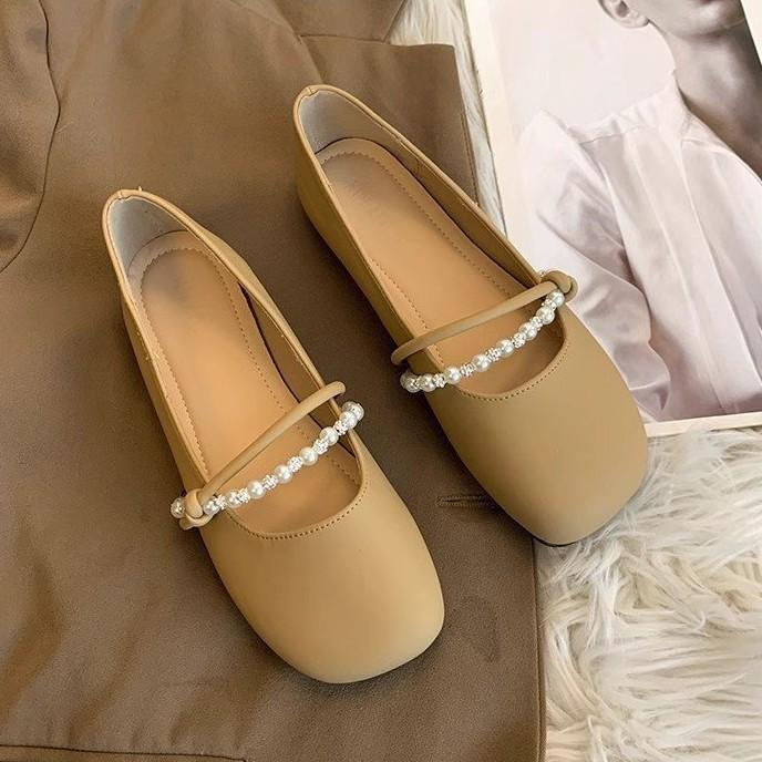 Late evening breeze gentle shoes flat single shoes women's 2025 new autumn Mary Jane shoes with skirts soft-soled maternity shoes