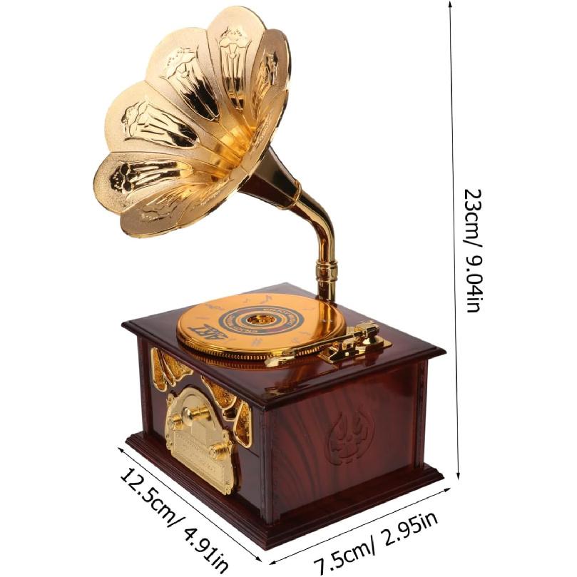 

PRETYZOOM Ретро Фонограф Музыкальная Шкатулка, Креативный Пластиковый Граммофон Настольное Украшение, Винтажный Декор для Дома и Офиса для Музыкальных Друзей и Семьи