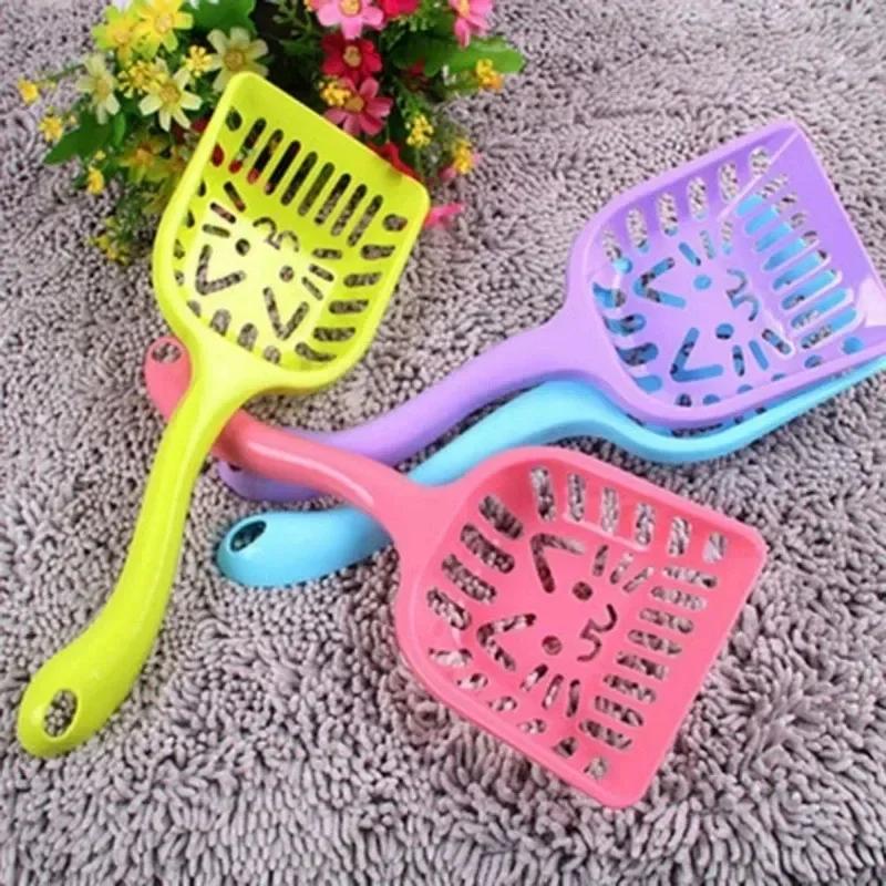 1Pc Pet Products Shovel Cat Litter Plastic Scoop Cat Sand Cleaning Dog Food Spoons Cat Sand Shovel Pet Supplies
