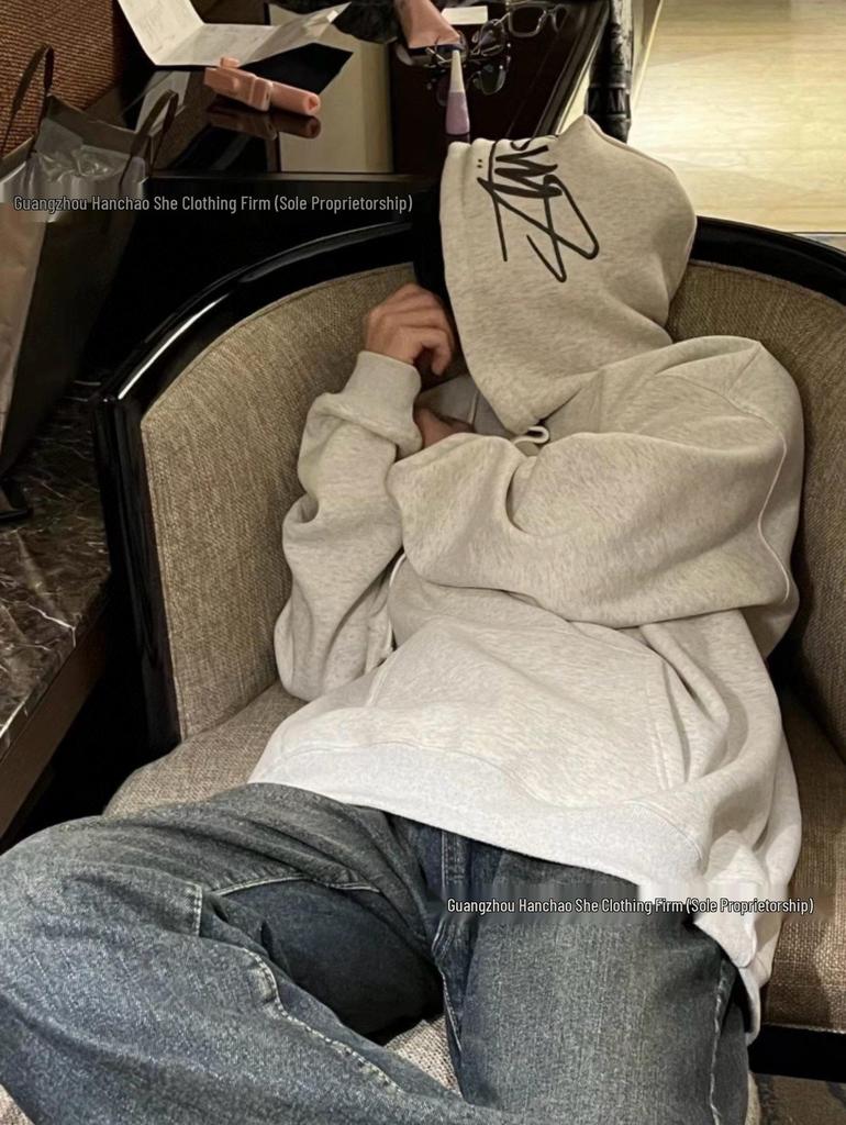 Sudadera con Aplicación Trasera SS23: Nuevo Gorro con Cremallera Retro de Alta Calle con Logo Bordado