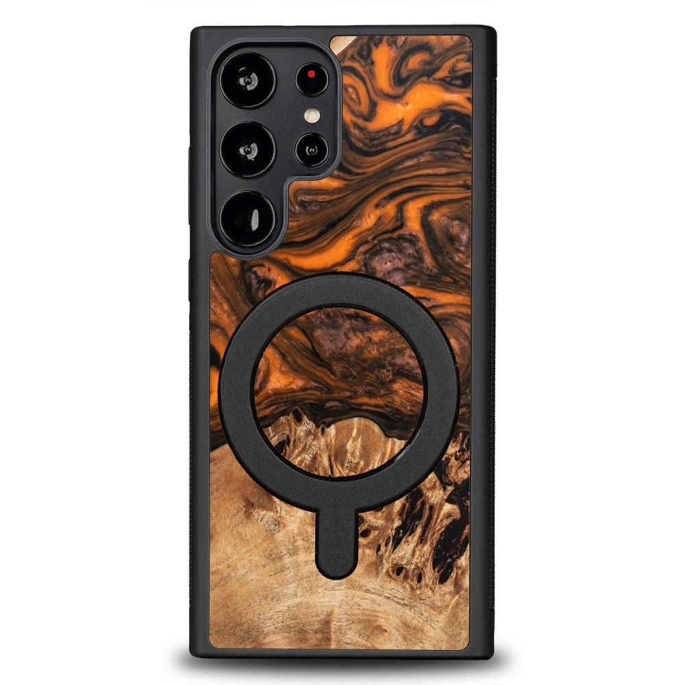 Bewood Unique case for Samsung Galaxy S23 Ultra - Orange with MagSafe