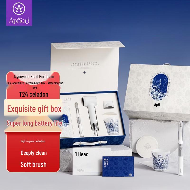 Подарочный набор ApiYoo из сине-белого фарфора