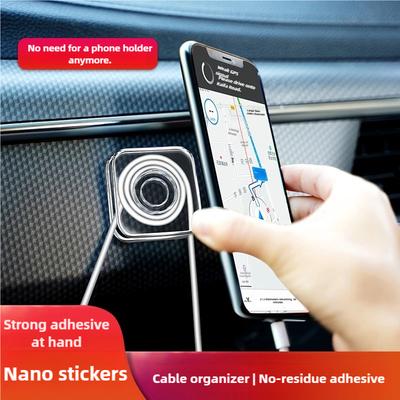 Multi-Purpose Nano Technology Sticky Pad - Universal Phone Stand Cable Organizer for Home Office Car Desk