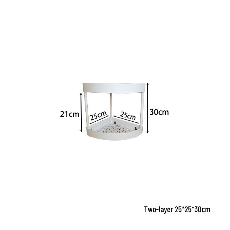 Multi-Layer Plastic Triangle Bathroom Storage Shelf