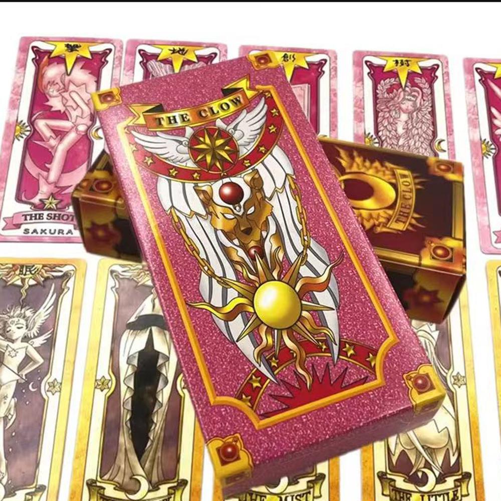 Anime Cosplay Card Captor Sakura KINOMOTO Clow Cards Tarot Prop Paper Poker Card Funny For Family Friend Party Xmas Accessories