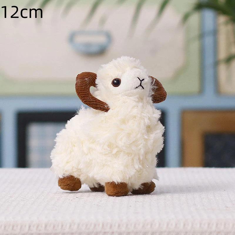 Portachiavi Alpaca Peluche Mini Carino Tessuto Morbido e Soffice Delicato Fiocco per Decorazione Zaino Regali per Bambini Souvenir per Feste