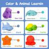 6pcs Baby Bath Toys for Kids,Sea Animal Bathtub Shower Toys,Baby Tub Toys Water Spraying Discoloration Floating Ocean Sea Animals,Swim Toys