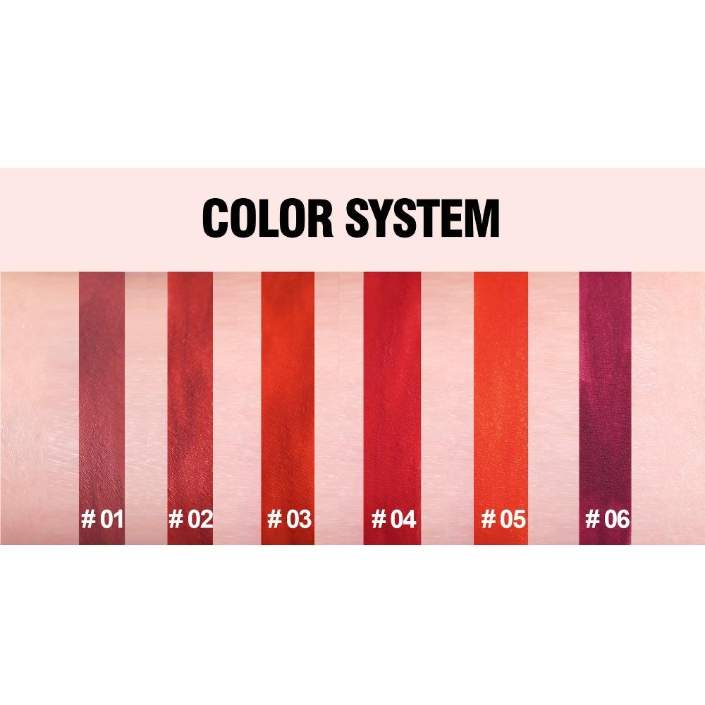 HANDAIYAN Stek Gjin Beker Lip Glaze Velvet Filvet Mist matná rtěnka Reade Fruit Plusplus HEAD Gloss