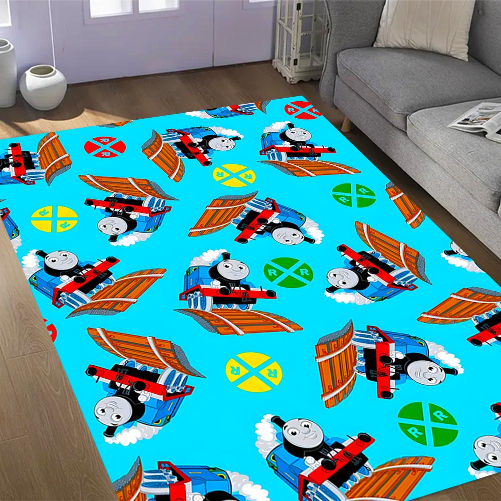 Thomas Train Birthday Party Carpet Design for Hallway Dormitory Game Room Balcony Antislip Carpet Anime Office Decor