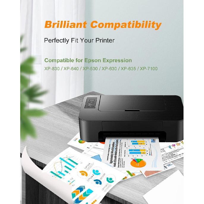 5 Pack 410XL Ink Cartridges for Epson 410 Ink Cartridges Combo Pack Remanufactured for Epson 410XL Works with Epson Expression XP-830 XP-7100 XP-640