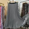 Multi-color summer Japan and Korea new chiffon fashion high waist thin pleated polka dot medium and long skirt women
