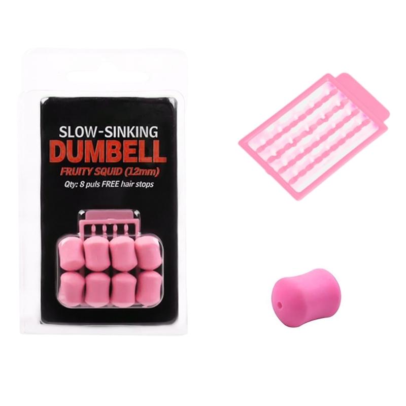 8pack Scented Rubber Fishing Baits Slow Sinking Dumbells Baits for Enhances Durability in Freshwaters