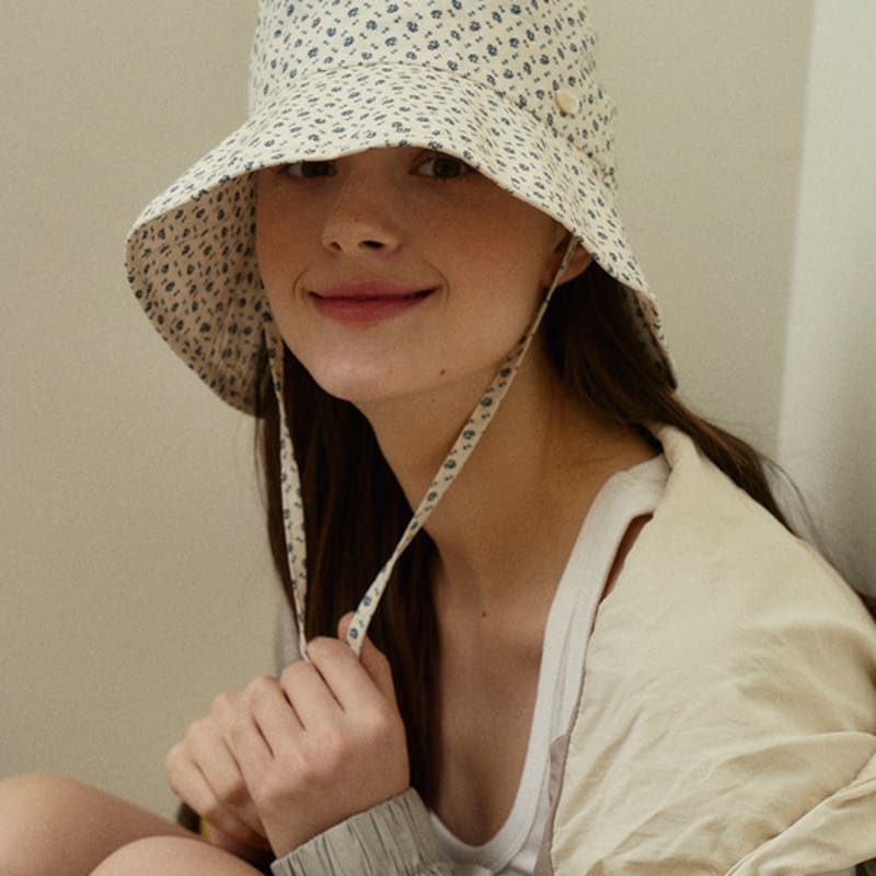 Marchen Florall Strap Bucket Hat_2color