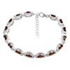 Srebrna bransoletka z naturalnym granatem 12,077 ct, waga wyrobu 12,83 g (2206200)