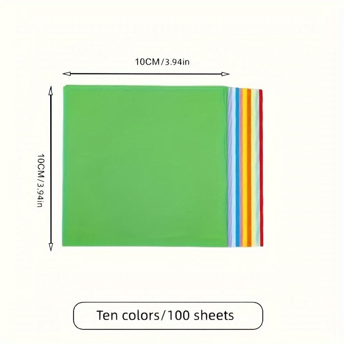 

100 шт. квадратная бумага для оригами, двухсторонняя однотонная складная бумага, разноцветная детская ручная работа, сделай сам, скрапбукинг, ремесленный декор