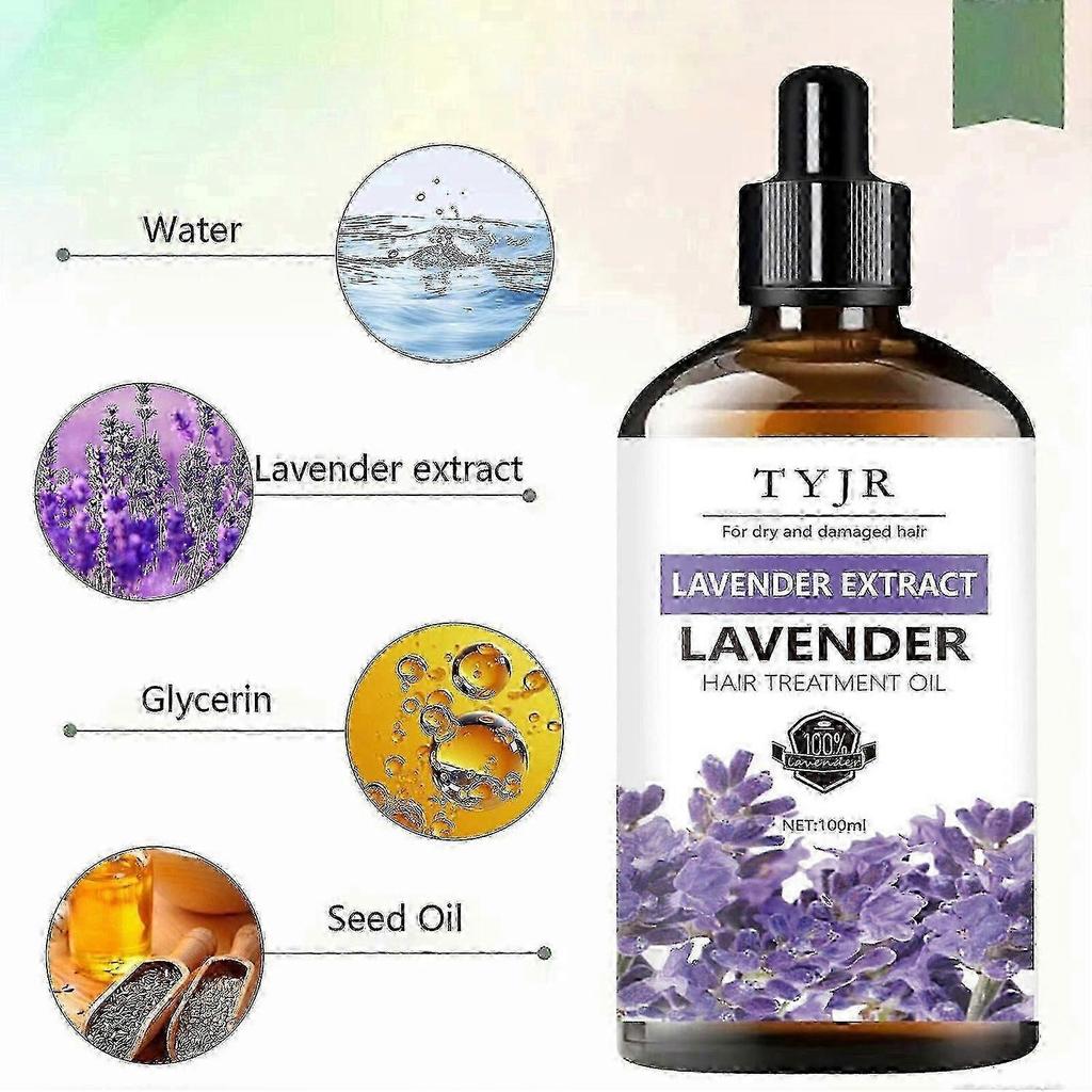 Pure Lavender Essential Oil 100ML - Hydrating Face & Body Oil for Skin Care, Hair Growth, Aromatherapy & Massage | Multi-Purpose Relaxation Oil