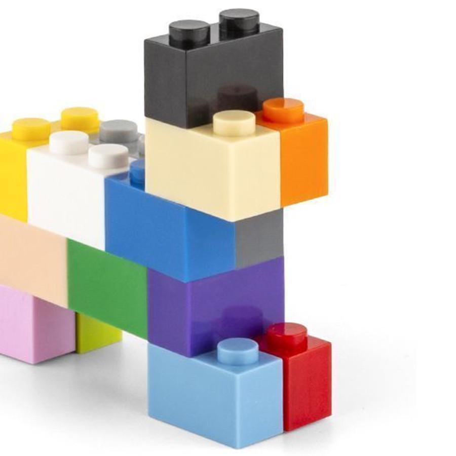 40PCS Thick 1x2 Dots Bricks DIY Building Blocks Figures Educational Creative Size Compatible with 3004 ABS Toys for Children