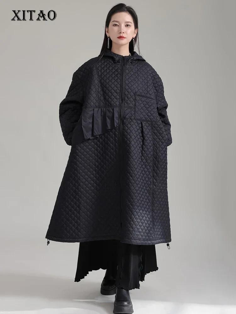 

XITAO свободные парки с длинными рукавами повседневные женские парки ZZ0205