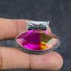 Bi-Color Tourmaline Gemstone 925 Sterling Silver Gift Pendant 1.26" B6J39