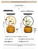Lotus Water Fountain with Light & Fish Tank: Feng Shui Wheel for Wealth & Home Decor