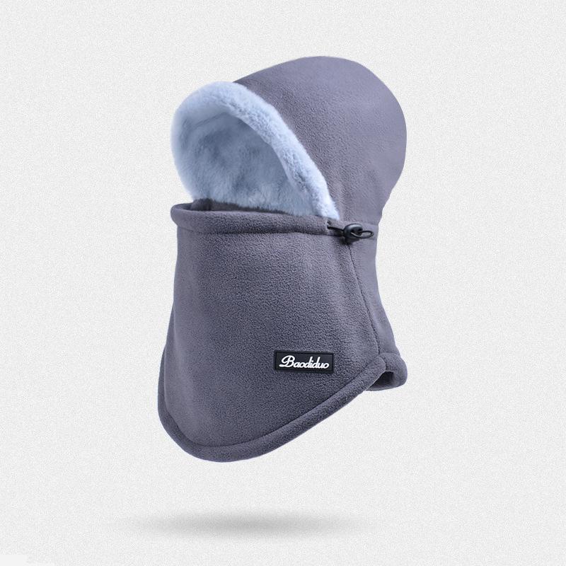 Winter Warm Scarf Integrated Hat Women's Velvet Ear Protection Windproof Mask Men's Cycling Face Protection Pullover Hat