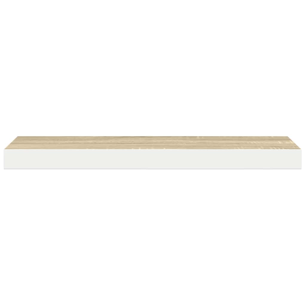 Vidaxl Półki Ścienne, 4 Szt., Kolor Dębu I Biel, 60X23,5X3,8 Cm, Mdf