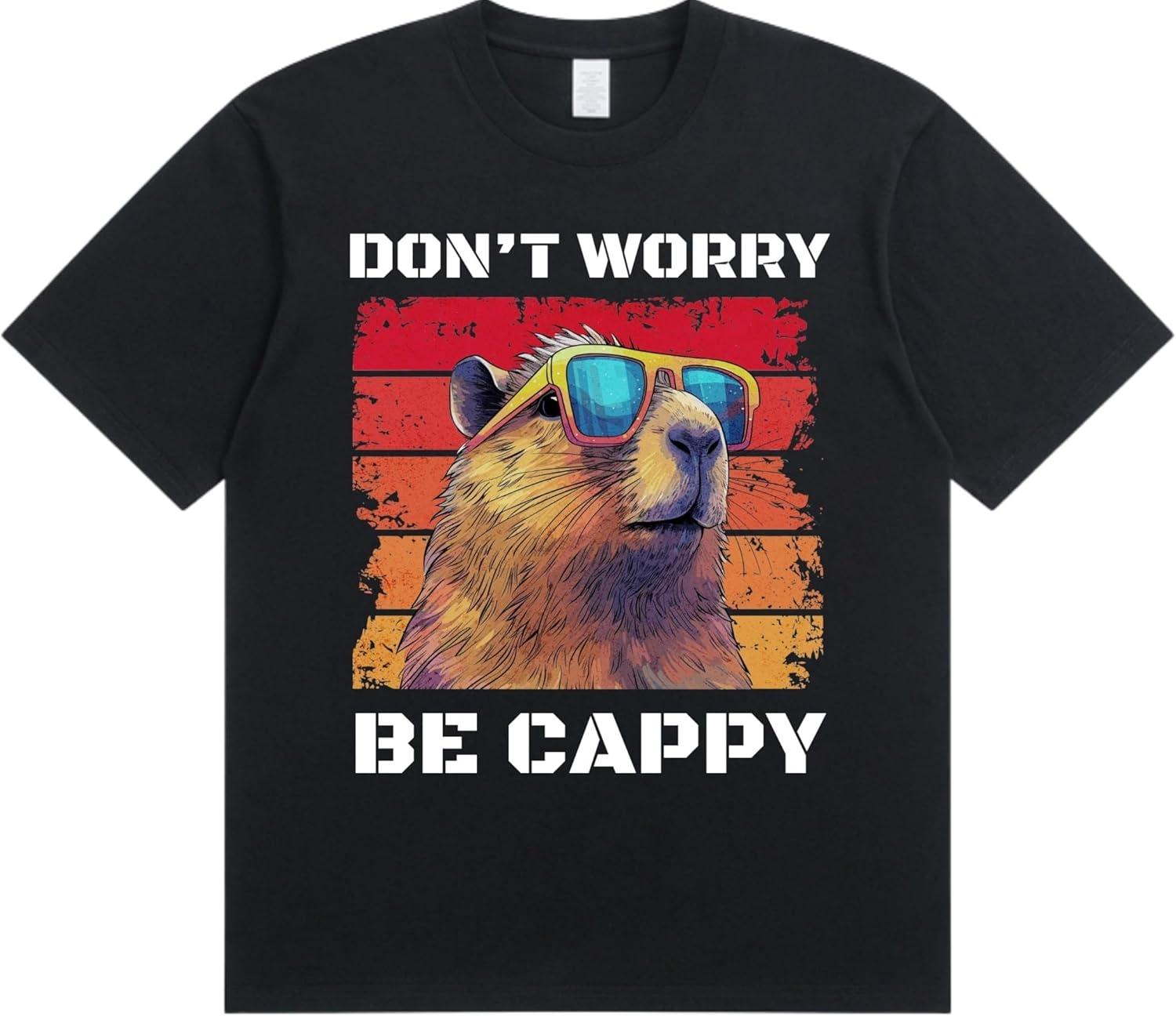 InnoBeta Funny Capybara Gifts Shirt Unisex Adults T-Shirt for Appreciation Day, Christmas S