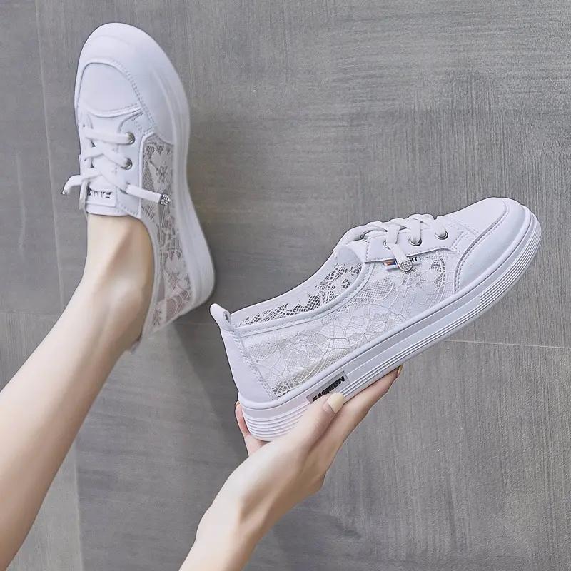 EQWIGKEIT Damen Trachten Sneaker - Bequeme Brautschuhe Mit Stickerei