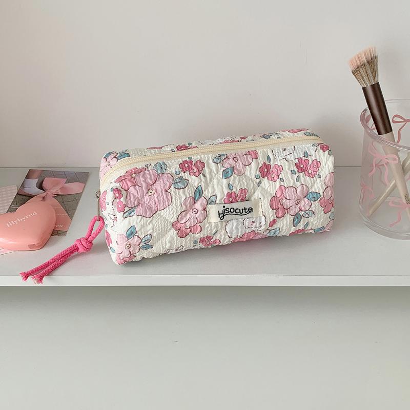 

Kawaii Oxford Stationery Bag Pouch Back To School Pencil Case INS Pink Sweetheart Bow Aesthetic Stationery School Supplies