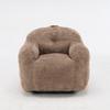 Bean Bag Chair with Shredded Sponge Filler ,Faux Fur Beanbag Sofa with Armrests , for Living Room, Bedroom & Reading,No Assembly Required ,Khaki