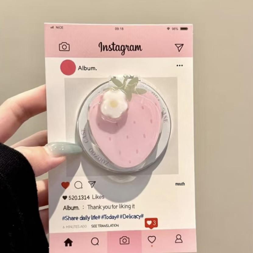 Epoxy Cartoon Strawberry MagSafe Magnetic Phone Stand