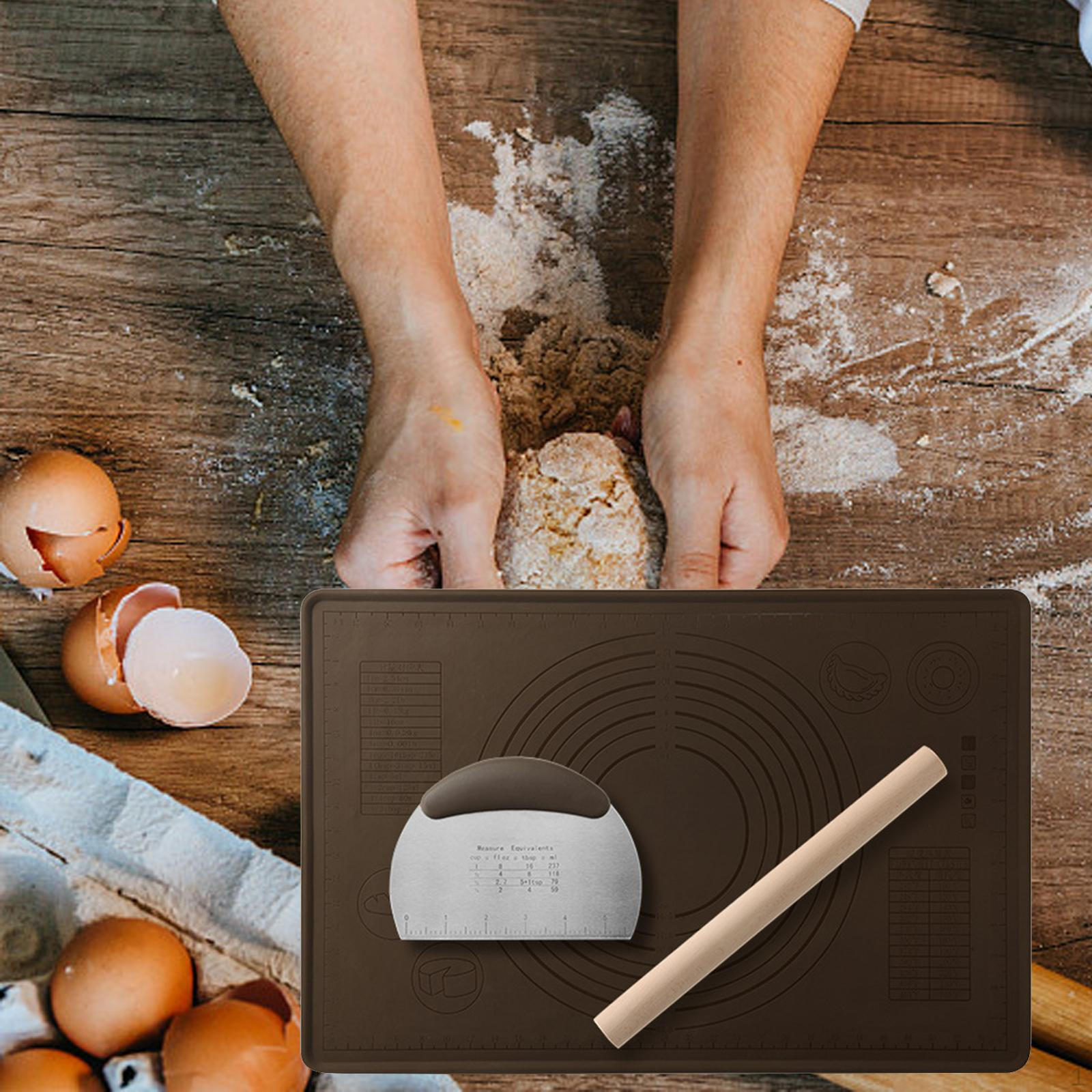 

Комплекты нескользящих ковриков, многоцелевые коврики для столешницы, кухонные гаджеты, складные утолщения для выпечки коричневый