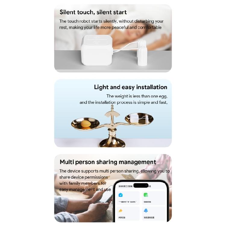 Innovative Fingerbot Switches Remote Controlled Finger Bot with Double Control Option and Timed Automation for Home