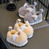 Children's Cotton Shoes New Cartoon Cute Wool Slippers Children's Plus Velvet Thick-soled Non-slip Bag with Cotton Slippers