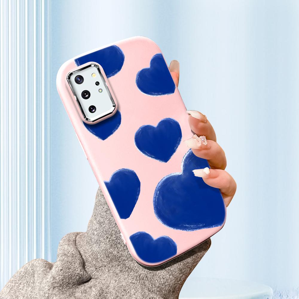 

Сплошной цвет с серебряным краем линзы, жирный корпус, Мягкий ТПУ, жидкий силиконовый чехол, противоударный чехол для телефона для Xiaomi Redmi Samsung Samsung M22 розовый