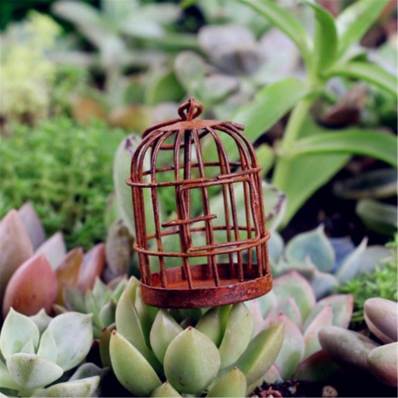 Realistic Bird Cage Miniatures Educational Toy Lovely Birdcage Miniatures Cute Birdcage Room Office Cab Decors