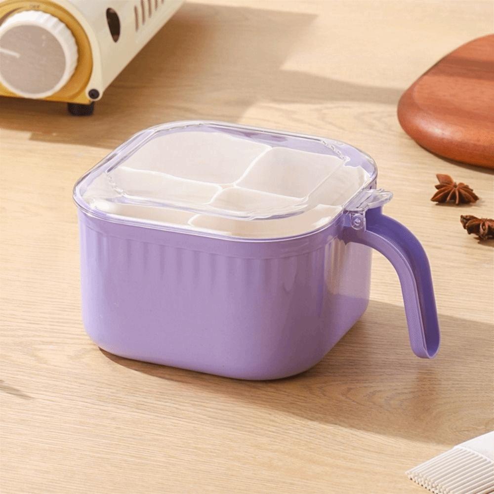 4 in 1 Condiment Jar Moisture-proof Condiments Dispenser Save Space Seasoning Box  Camping