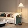 Meng Pao Nordic Pleated Floor Lamp with Storage Shelf