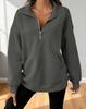 2025 Euro-American Cross-border Half-zip Long-sleeve Loose One-piece Hoodie for Autumn/Winter