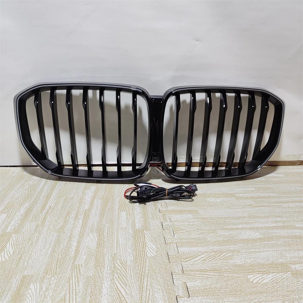 Single / Dual Slat Front Bumper Kidney Grille With LED Lights For BMW X5 G05 M50i M50d xDrive30d 40i 40d 45e 2018-2025 Bodykits