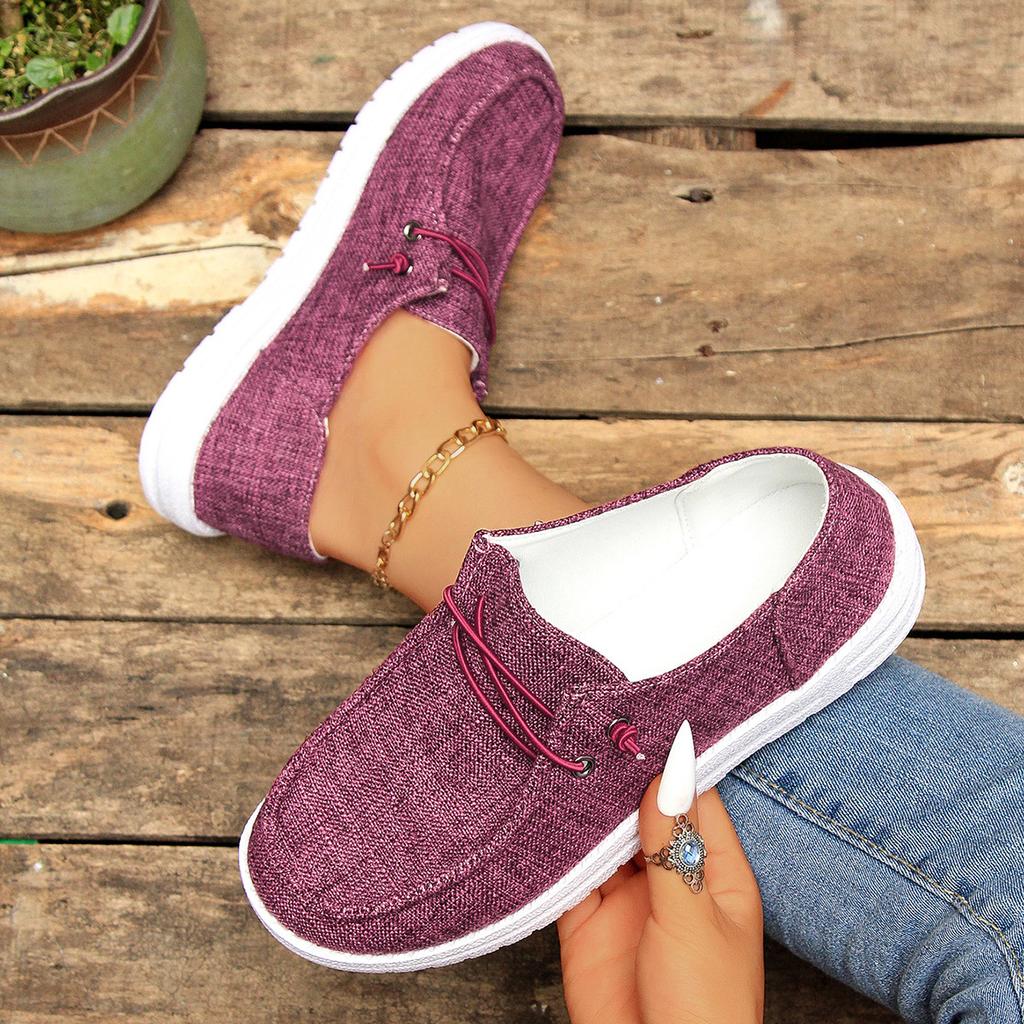 Women's Shoes Casual European and American Lace-up Flat-soled Single Shoes One-pedal Lazy Shoes