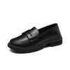 2025 Comfortable Women's Chunky Heel Loafers: Thick-Soled, Soft Leather Slip-On Work & Casual Shoes